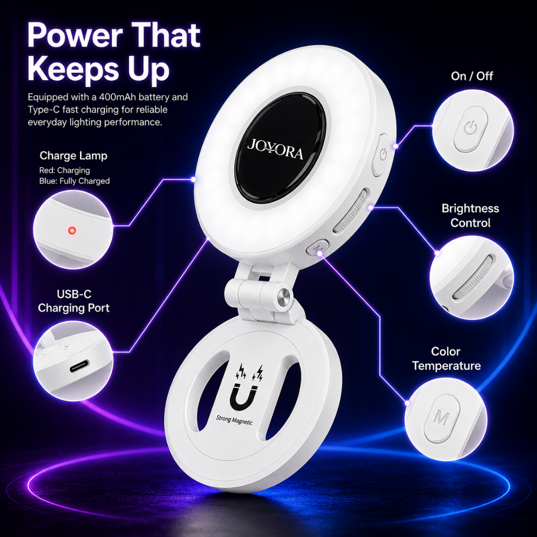 magnetic selfie light