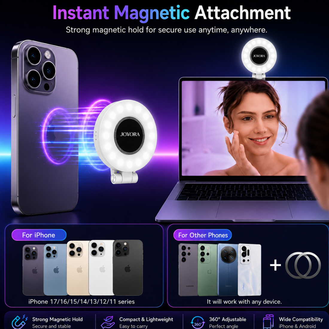 magnetic selfie light