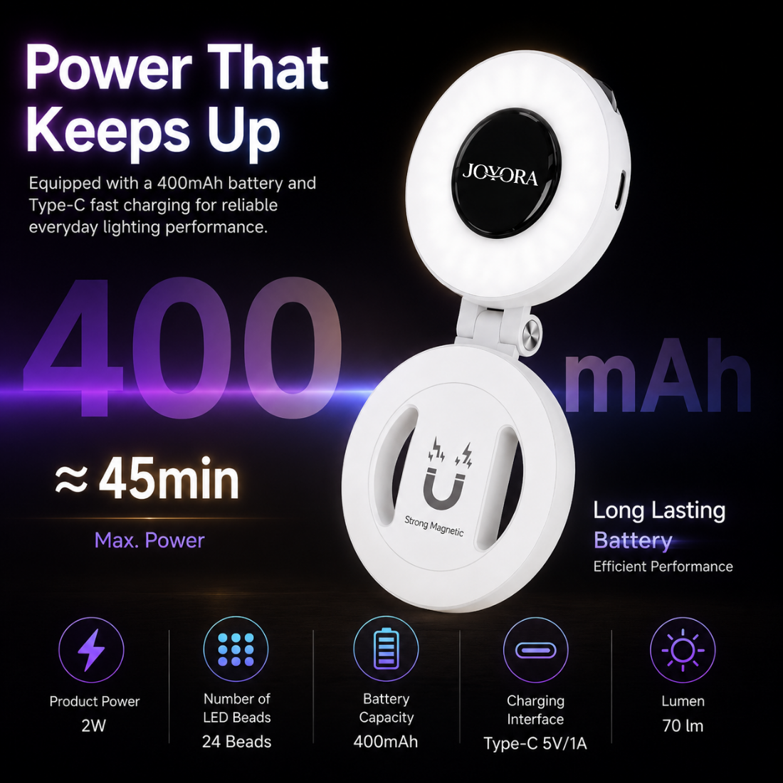 magnetic selfie light